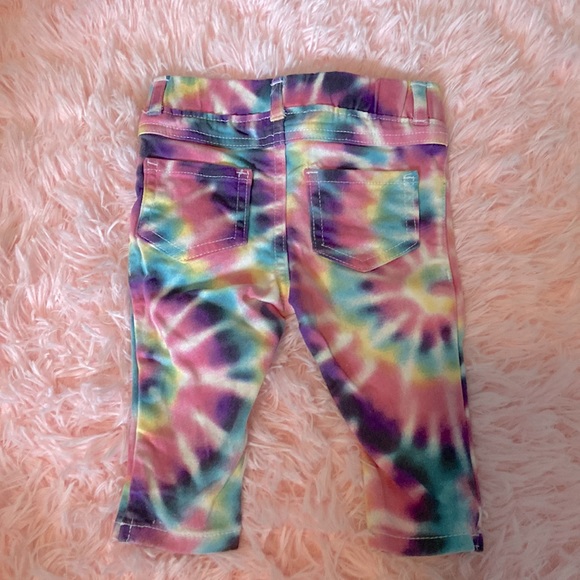 Garanimals Tie Dye Jeans. Size: 3-6 months. Color: pink/blue/purple/whi/yellow - Picture 2 of 2